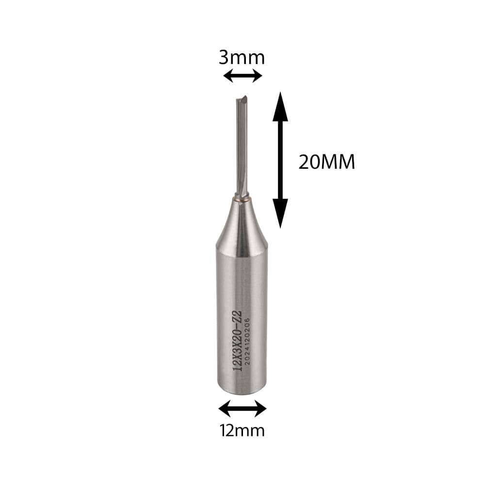 تیغ برش کارگیر 20 میلیمتر قطر 3 میلیمتر شفت 12 میلیمتر Z2 سایلنت برند KY Carbide آلمان
