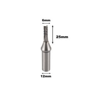 تیغ برش کارگیر 25 میلی‌متر قطر 6 میلی‌متر شفت 12 میلی‌متر Z3 سایلنت برند KY Carbide آلمان